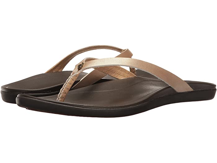 ho'opio leather womens sandal bubbly-dark java