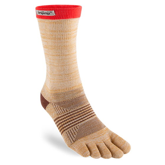 Injinji trail midweight crew women's socks spur