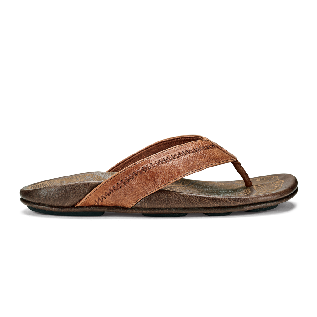 Olukai Hiapo mens rum-dark wood