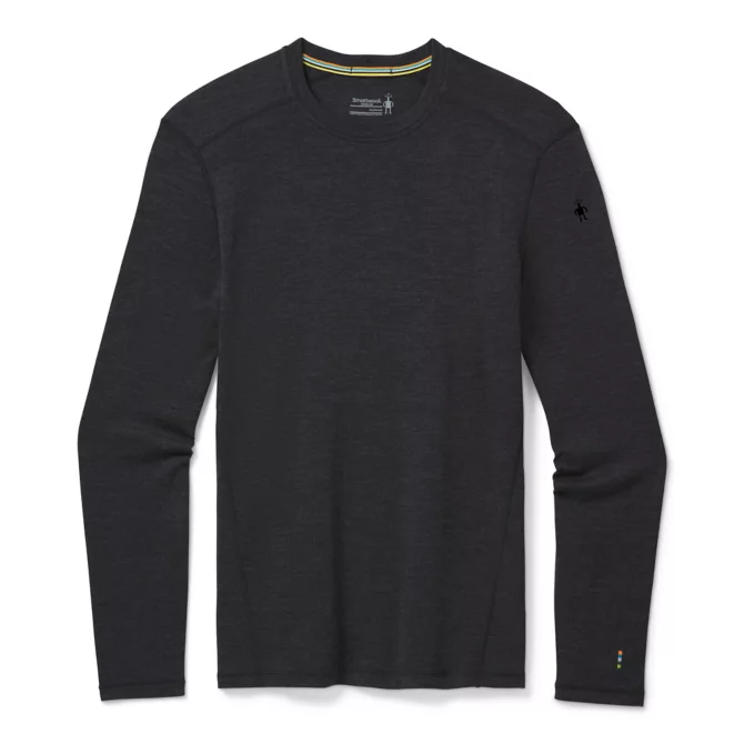 Men's Merino 250 Long Sleeve Crew Base Layer in Charcoal Heather