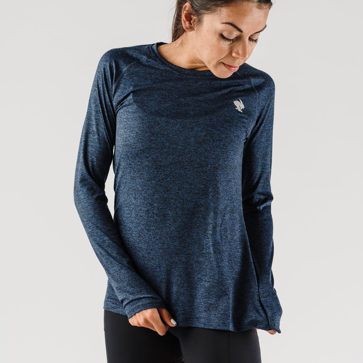 Rabbit Women's EZ tee LS in Eclipse Heather