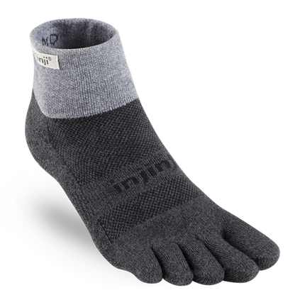 injinji trail midweight mini-crew unisex socks granite
