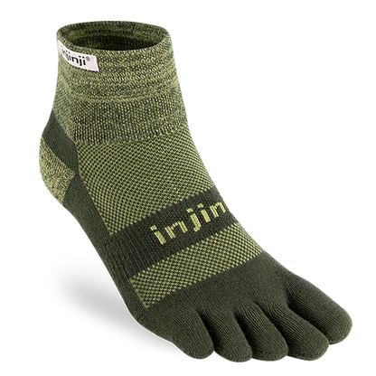 Injinji trail midweight mini-crew unisex socks Herb