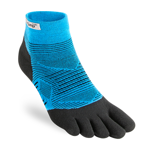 injinji performance run lightweight ultra-thin mini-crew unisex socks malibu