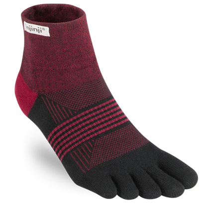 injinji trail midweight mini-crew women's socks ember