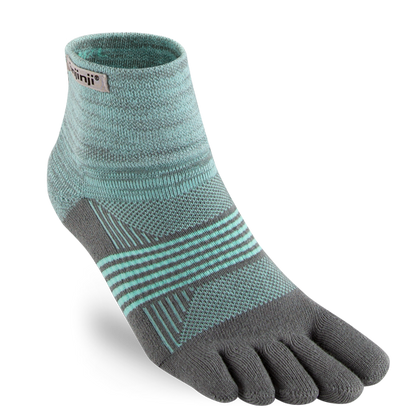 injinji trail midweight mini-crew women's socks mint