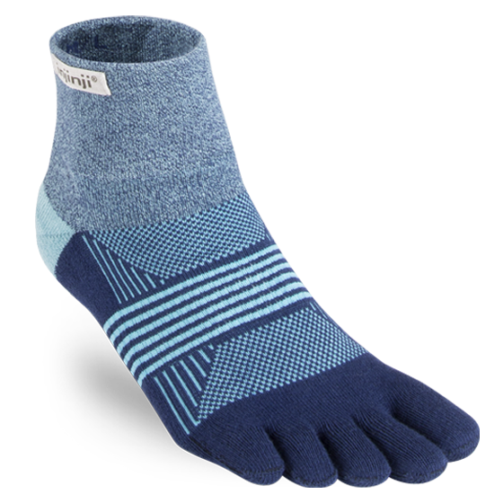 injinji trail midweight mini-crew women's socks twilight