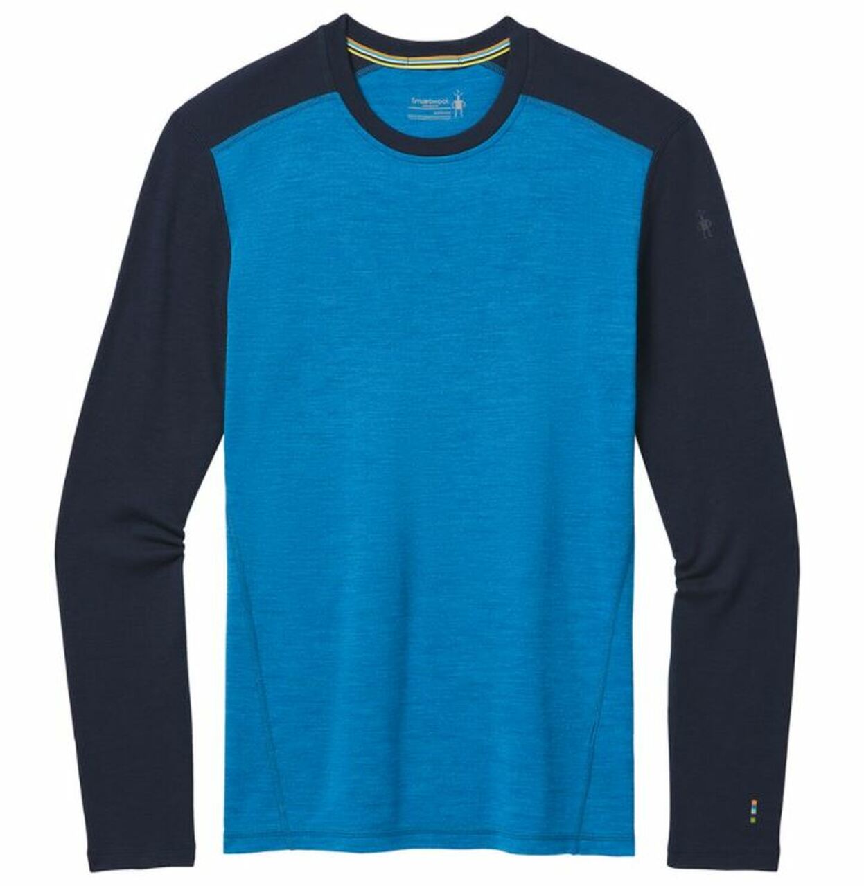 Smartwool Men's Merino 250 Long Sleeve Crew Base Layer in Neptune Blue Heather/Deep Navy