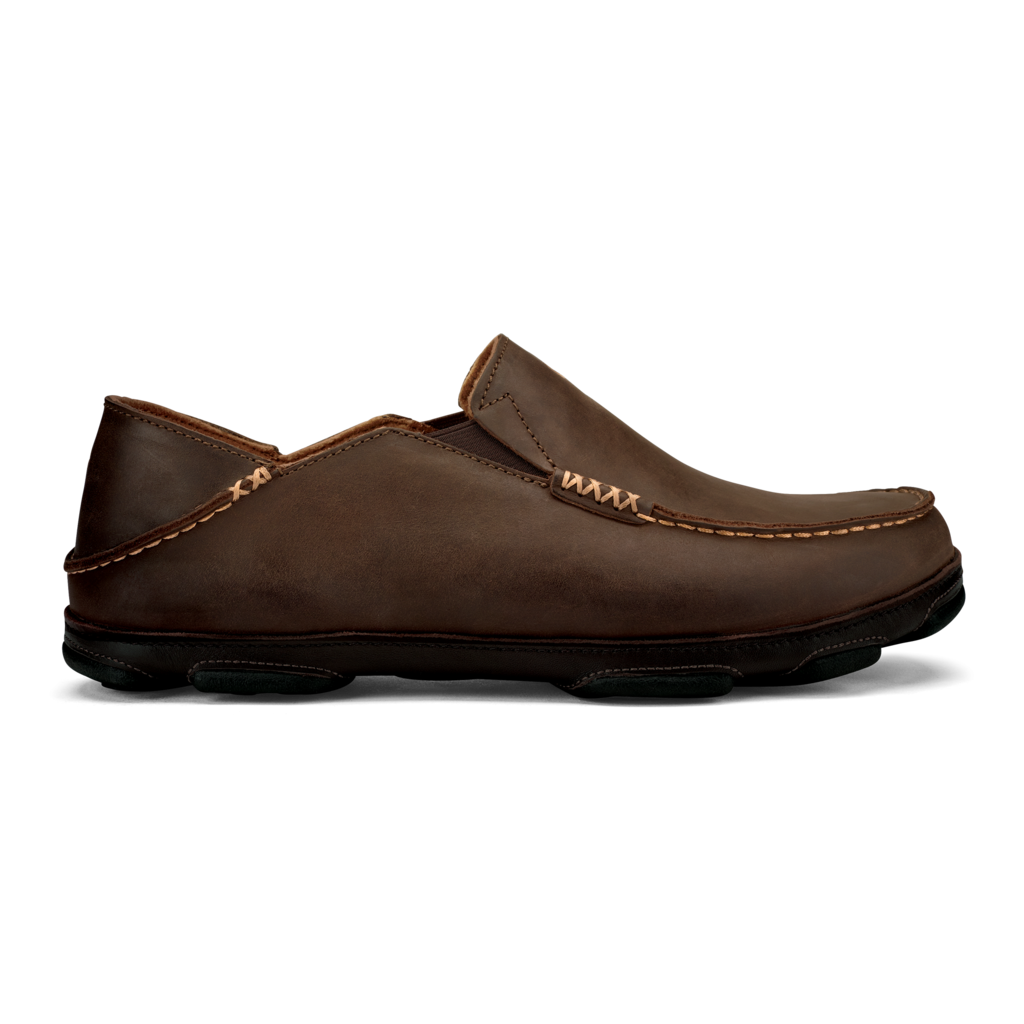 olukai moloa mens dark wood-dark java