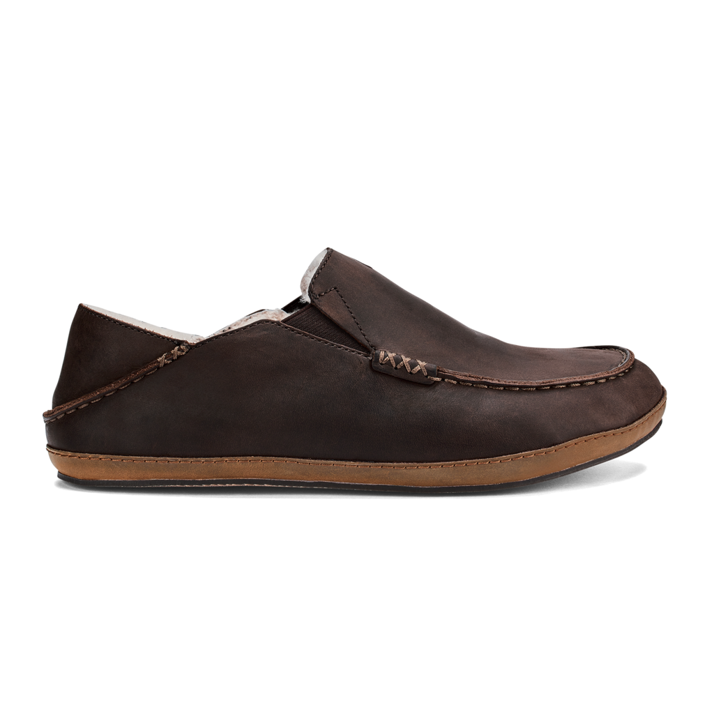 men's olukai moloa slipper dk wood/dk wood