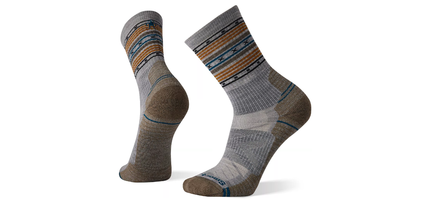 Hike Light Cushion Crew Socks - Spiked Stripe