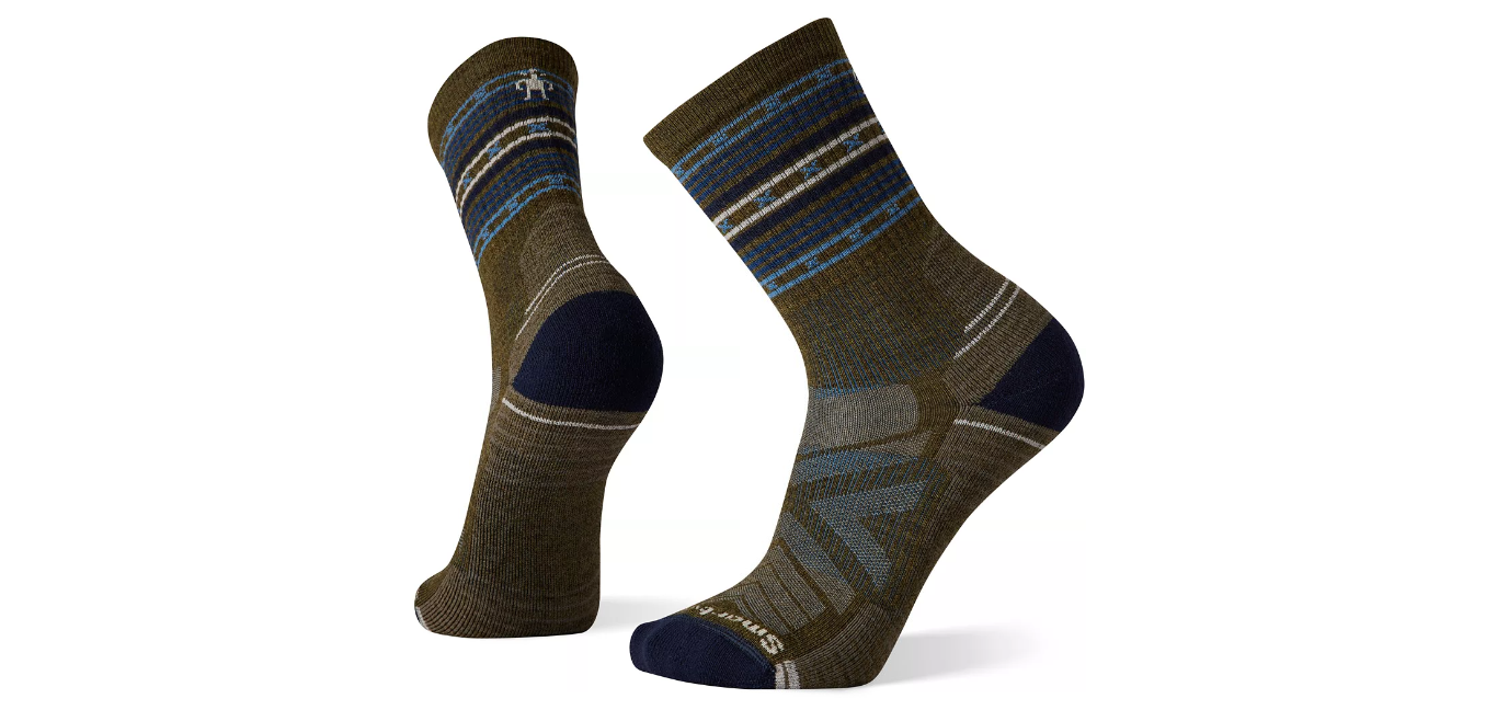 Hike Light Cushion Crew Socks - Spiked Stripe